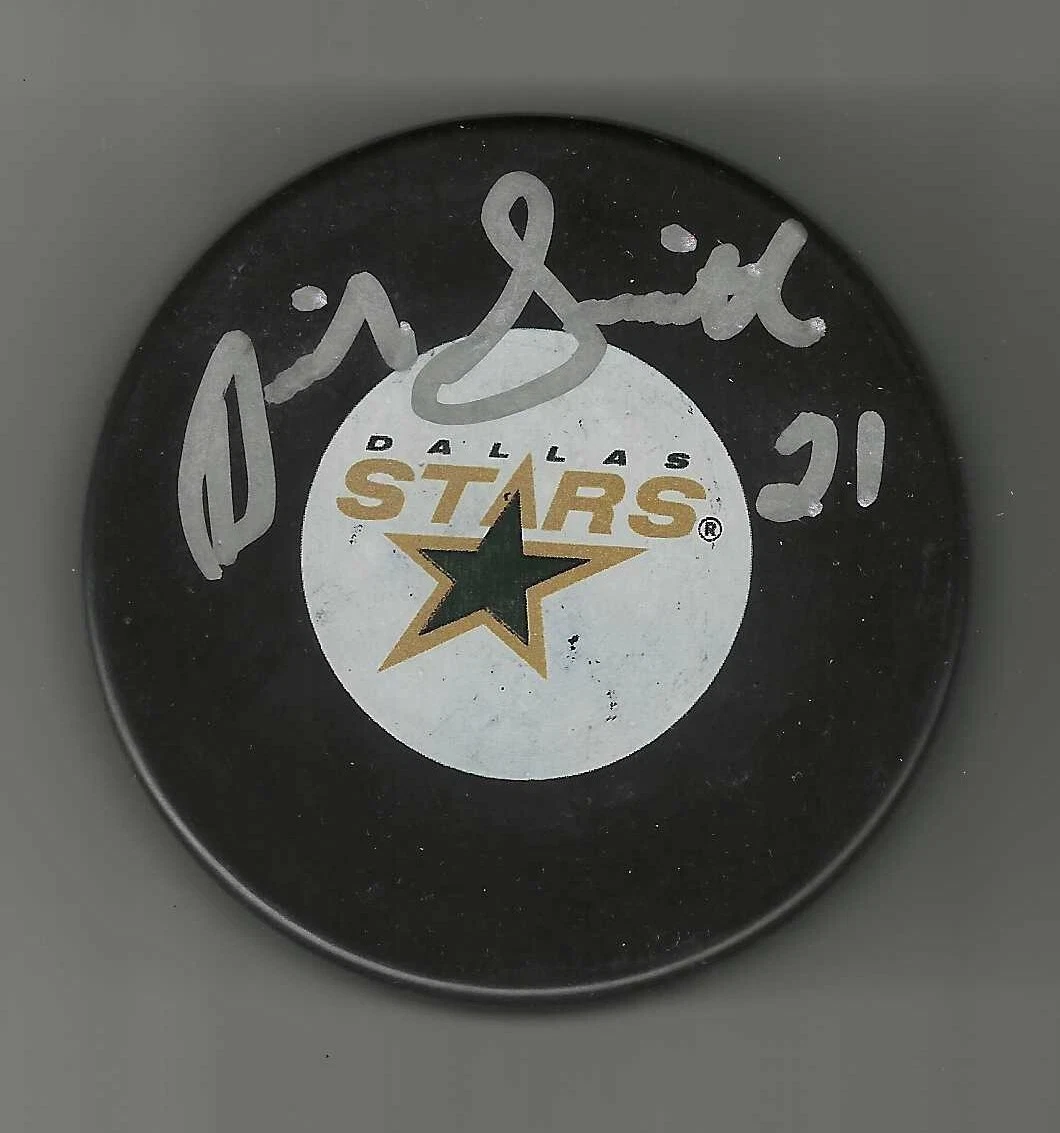 Derrick Smith Signed Dallas Stars Puck
