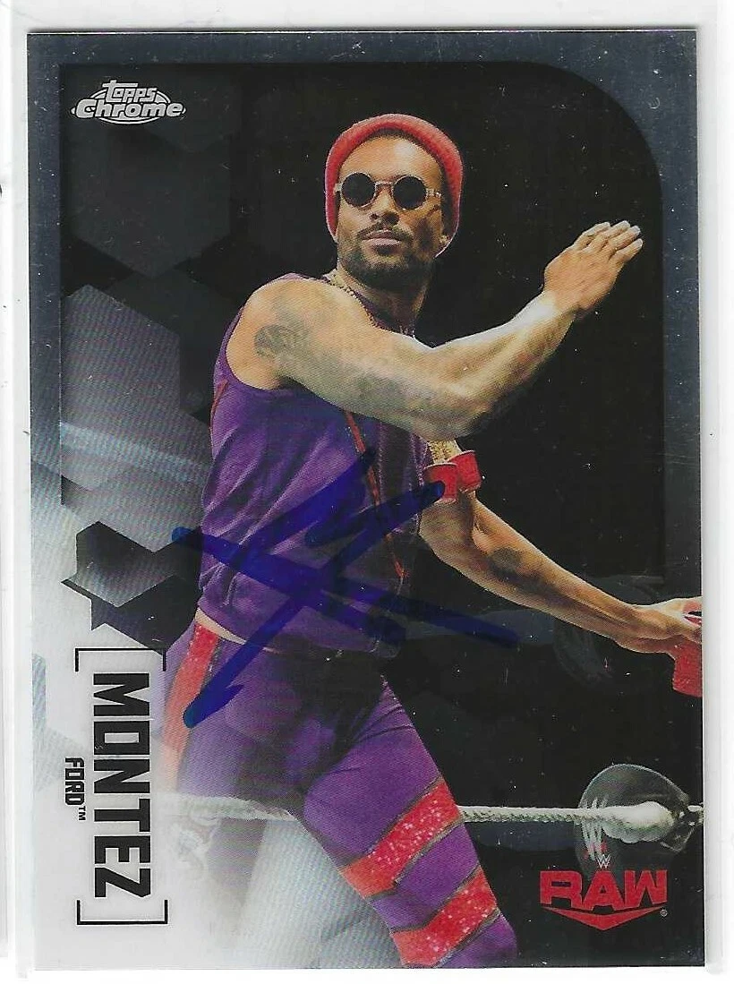 Montez Ford Signed 2020 Topps Chrome WWE Card #89
