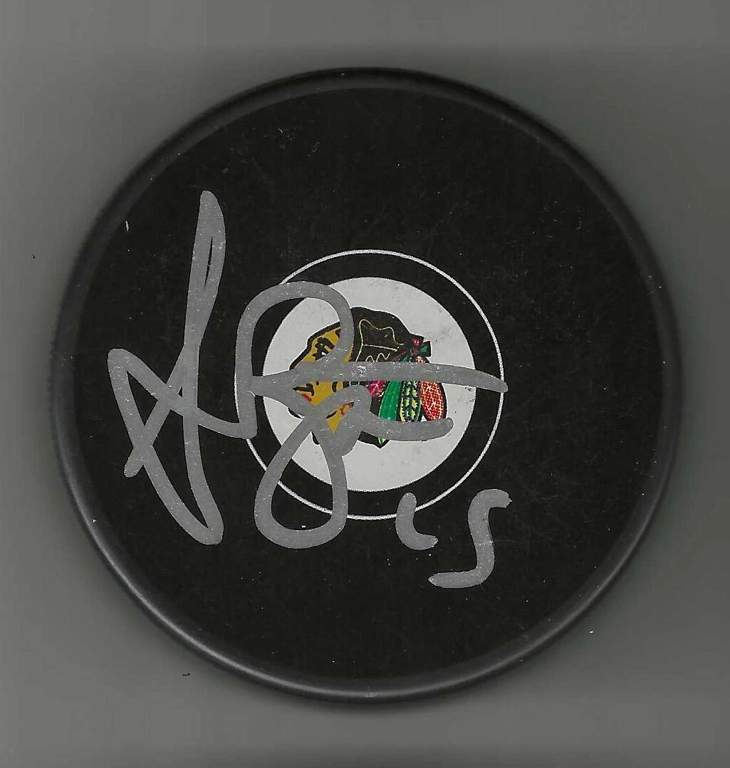 Andrew Brunette Signed Chicago Blackhawks Puck
