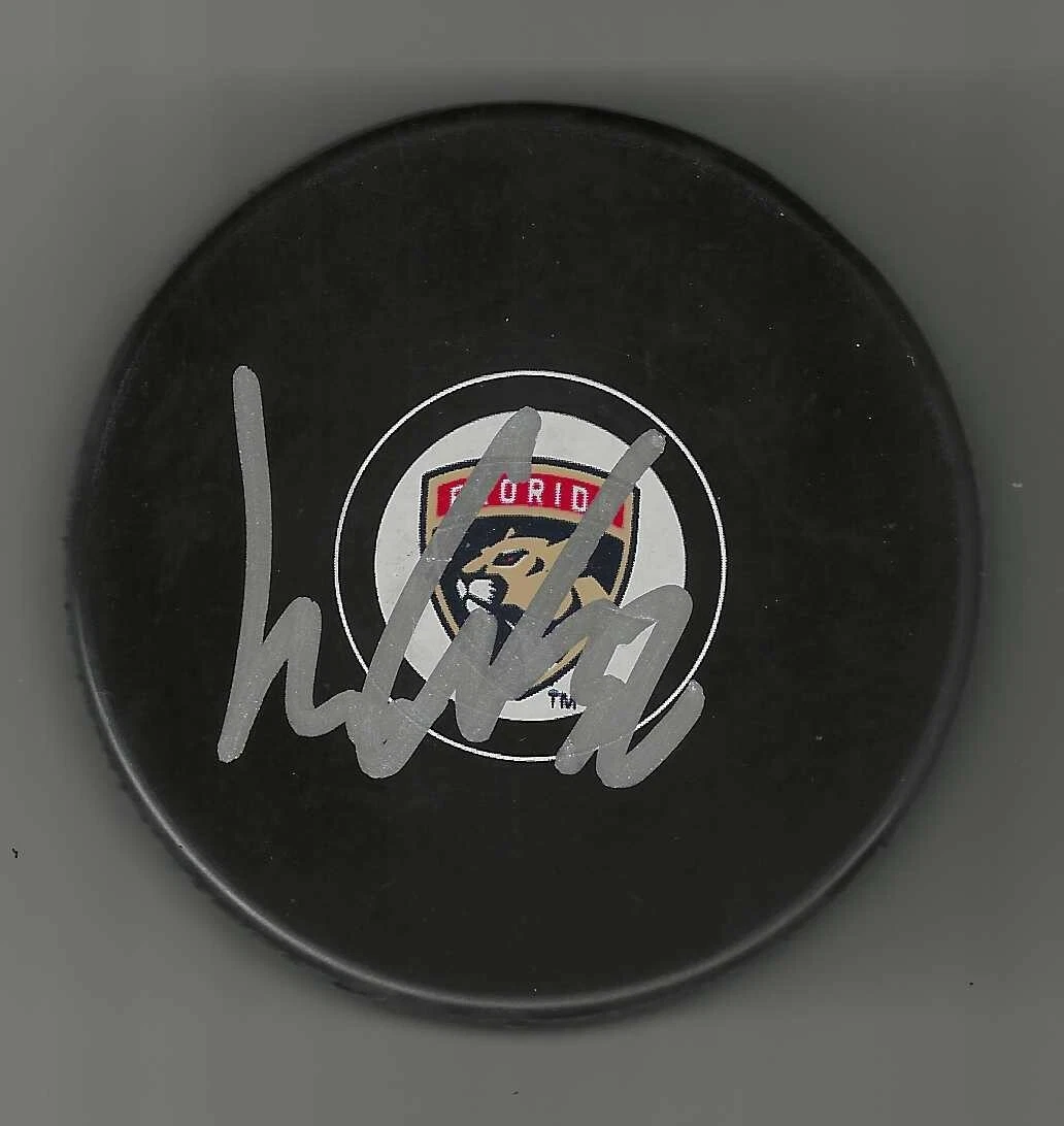Lucas Carlsson Signed Florida Panthers Puck
