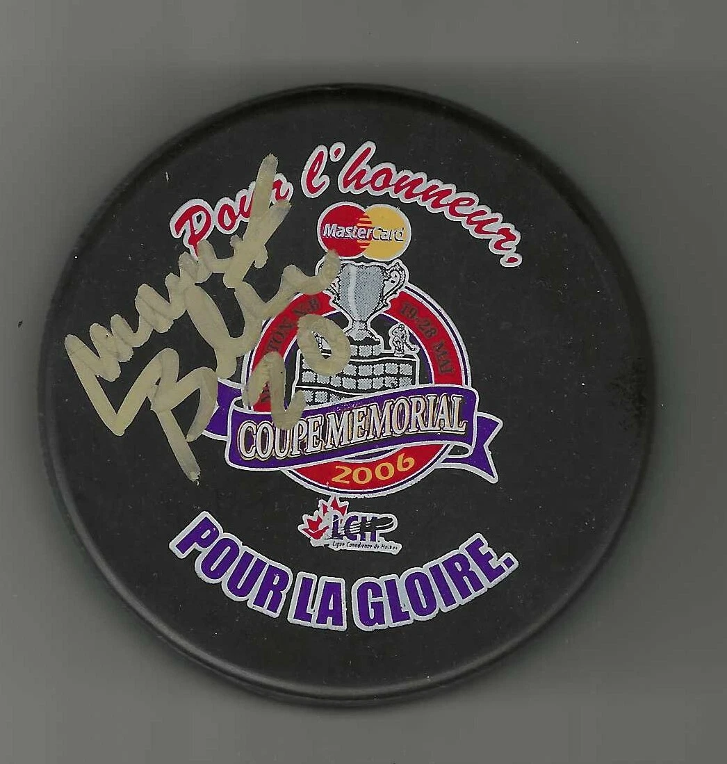 Mario Bliznak Signed Vancouver Giants 2006 Memorial Cup Game Puck Canucks
