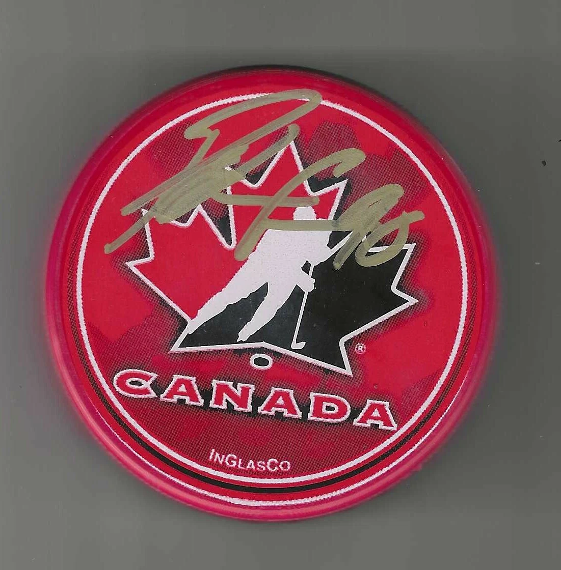 Patrice Cormier Signed Team Canada Hockey Puck Atlanta Thrashers Winnipeg Jets
