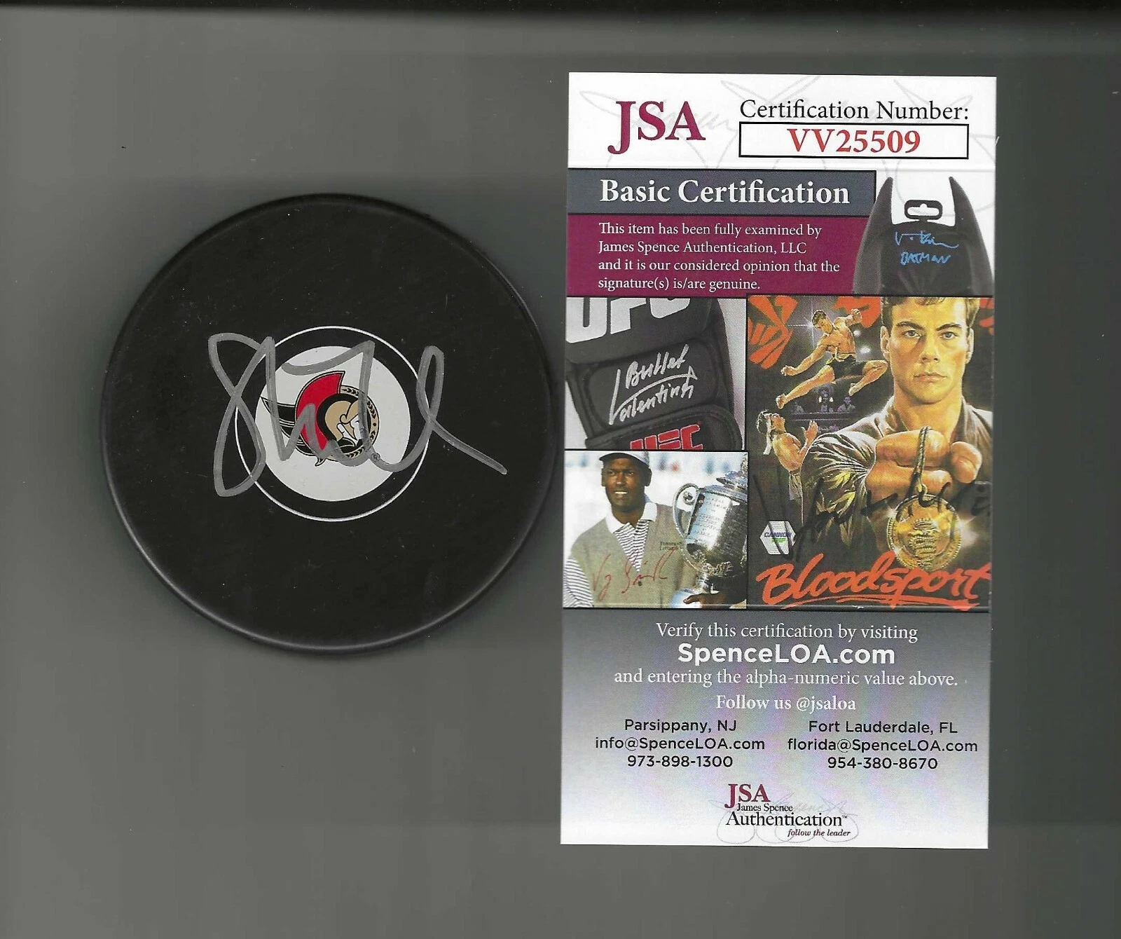 Tim Stutzle Full Auto Signed Ottawa Senators Puck JSA COA
