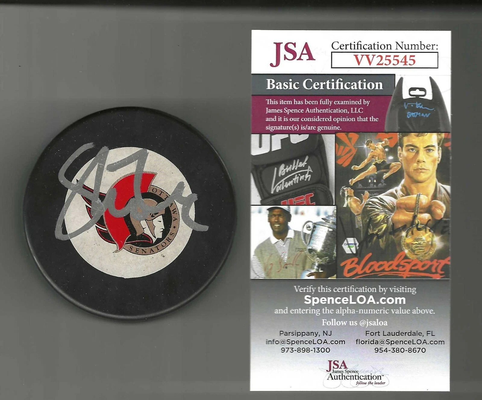 Tim Stutzle Signed Ottawa Senators Trench Puck JSA COA
