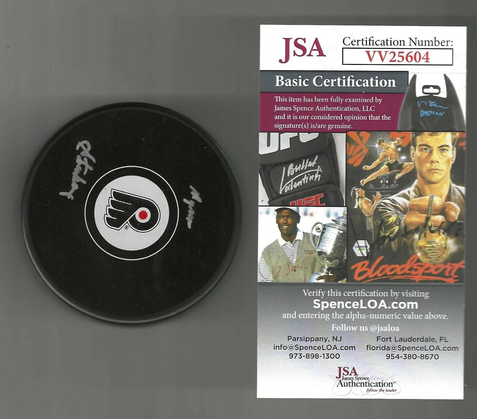 Myron Stankiewicz Signed Philadelphia Flyers Puck JSA COA
