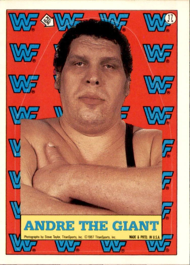 Andre The Giant1987 Titan Sports WWF Sticker Card #17 WWE
