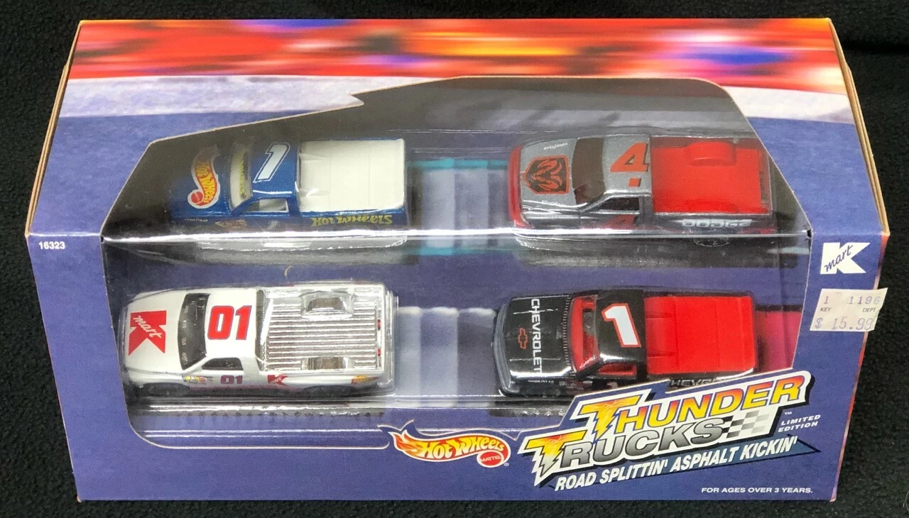 Hot Wheels K-Mart Exclusive Thunder Trucks Limited Edition 4 Truck Set
