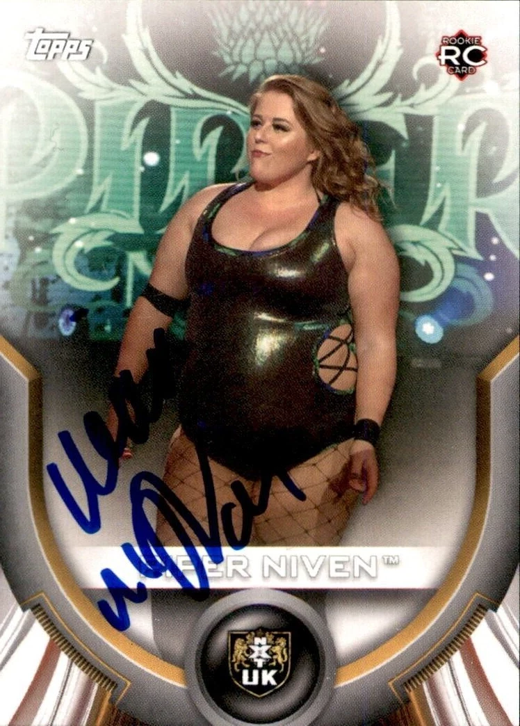Piper Niven Signed 2020 Topps WWE NXT UK Rookie Card RC-41 Doudrop
