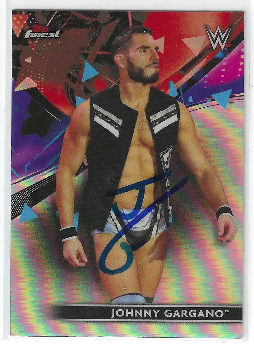 Johnny Gargano Signed 2021 Topps Finest WWE Refractor Card #88
