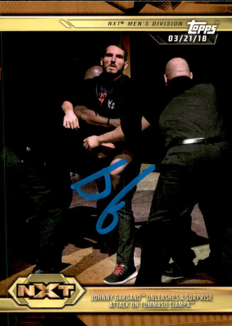 Johnny Gargano Signed 2019 Topps WWE NXT Bronze Card #10
