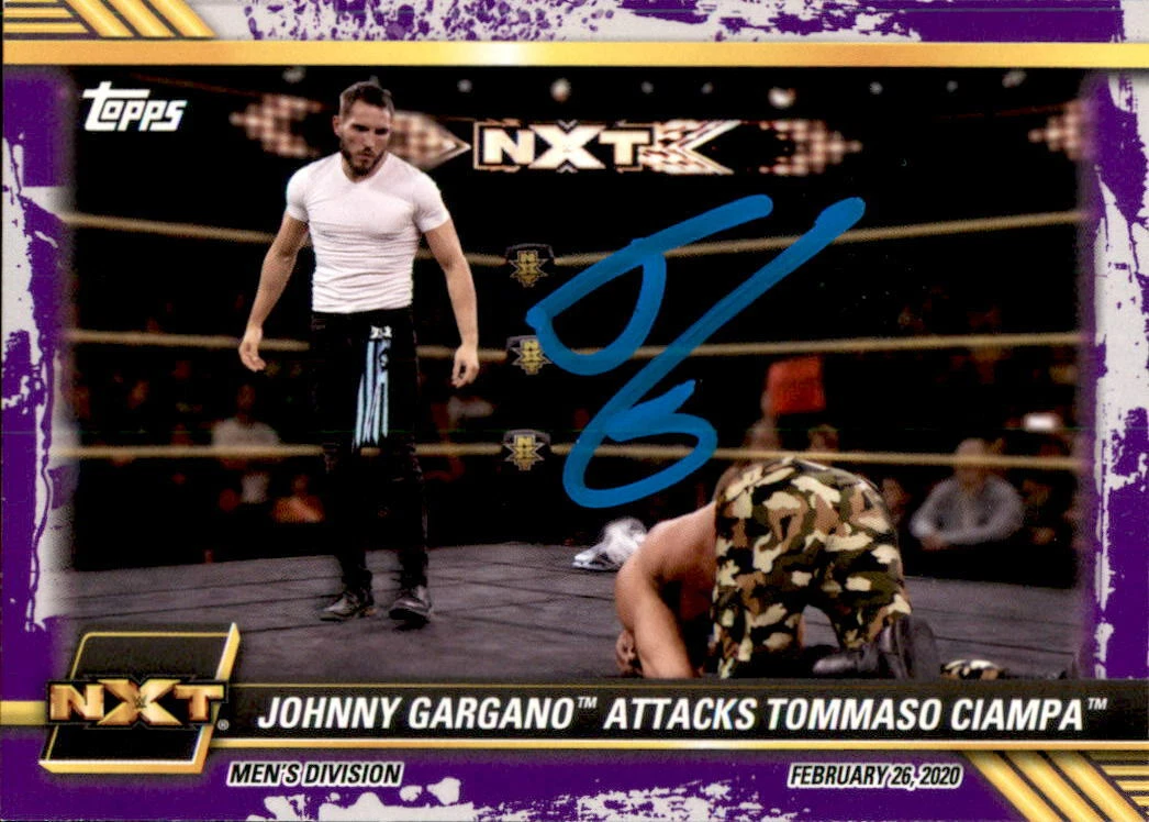Johnny Gargano Signed 2021 Topps WWE NXT Purple Card #5
