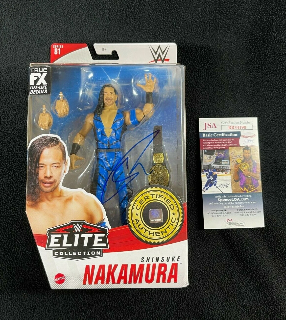 Shinsuke Nakamura Signed WWE Elite Action Figure Series 81 JSA COA
