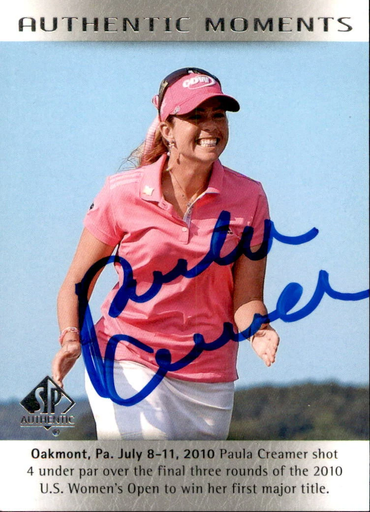 Paula Creamer Signed 2013 UD SP Authentic Golf Card #66 LPGA
