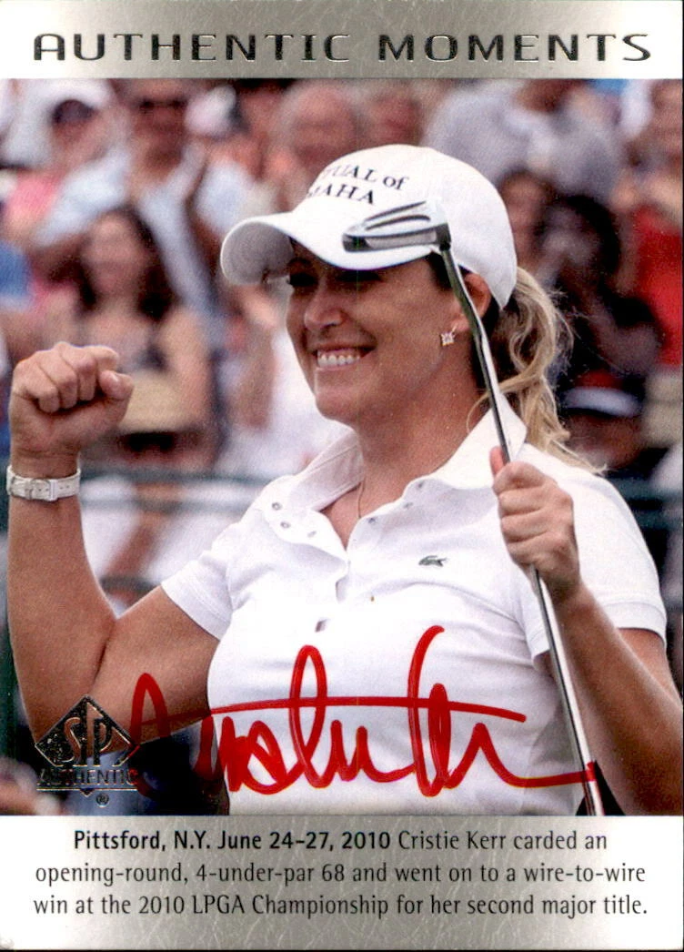 Cristie Kerr Signed 2013 UD SP Authentic Golf Card #65 LPGA
