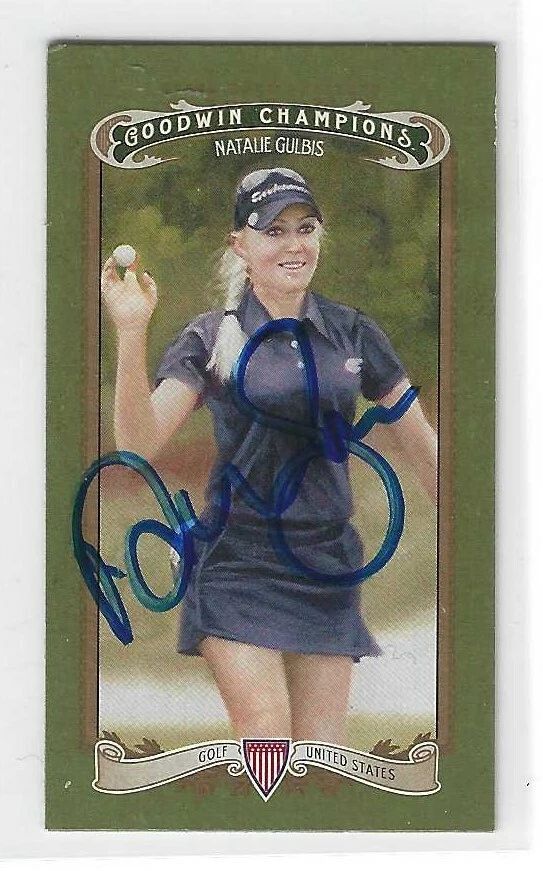 Natalie Gulbis Signed 2012 UD Goodwin Champions Mini Golf Card #24 LPGA
