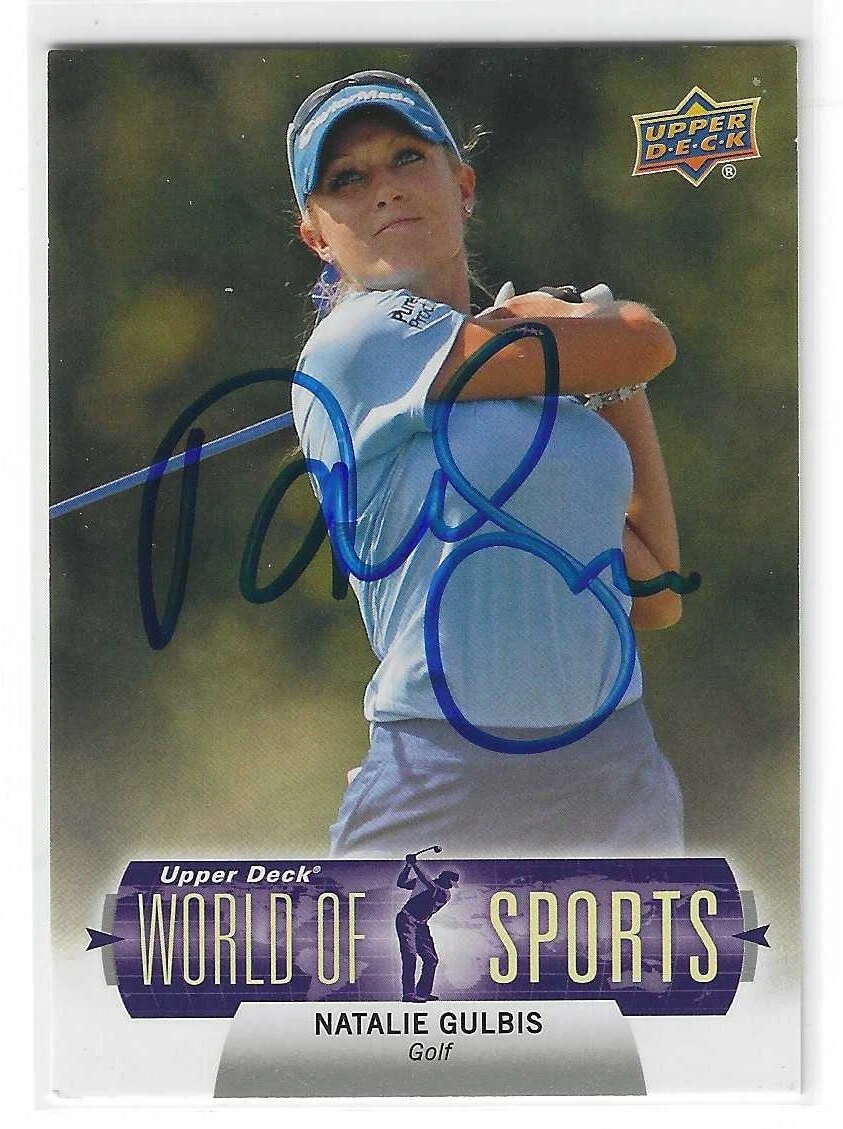 Natalie Gulbis Signed 2011 Upper Deck World Of Sports Golf Card #274 LPGA
