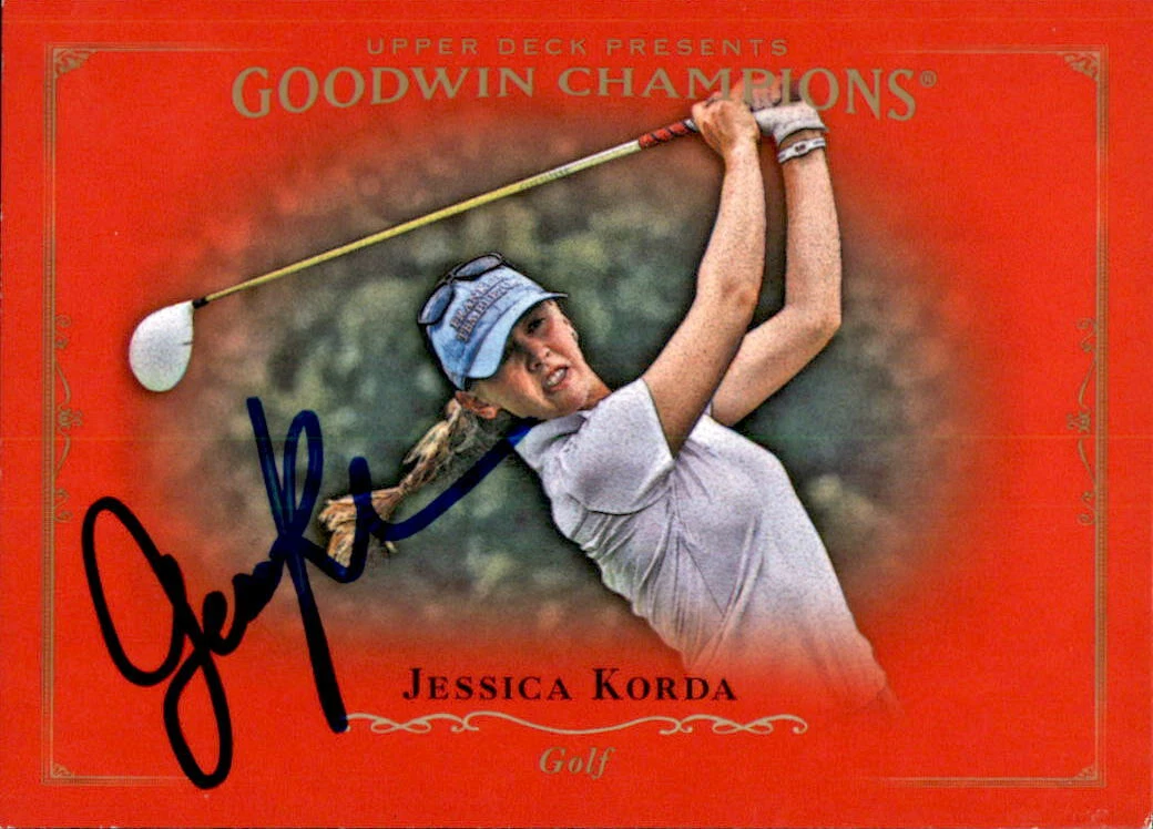 Jessica Korda Signed 2016 UD Goodwin Champions Royal Road Golf Card #83 LPGA
