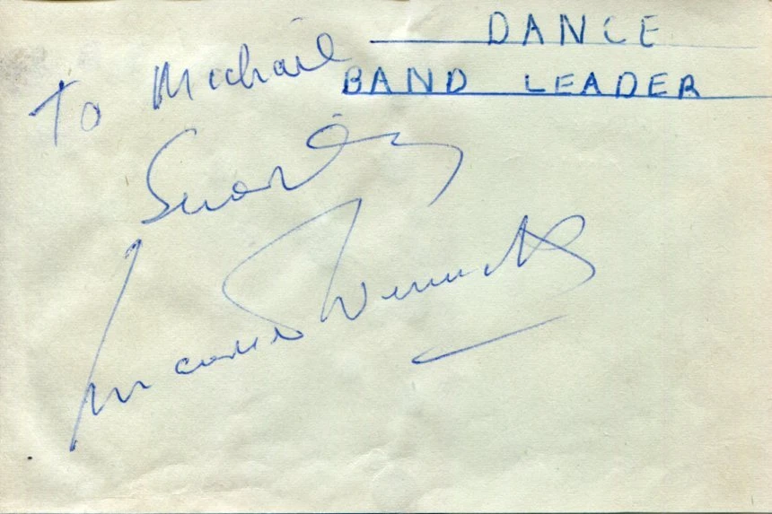 Maurice Winnick Big Band British Dance Leader Violinist Signed Autograph
