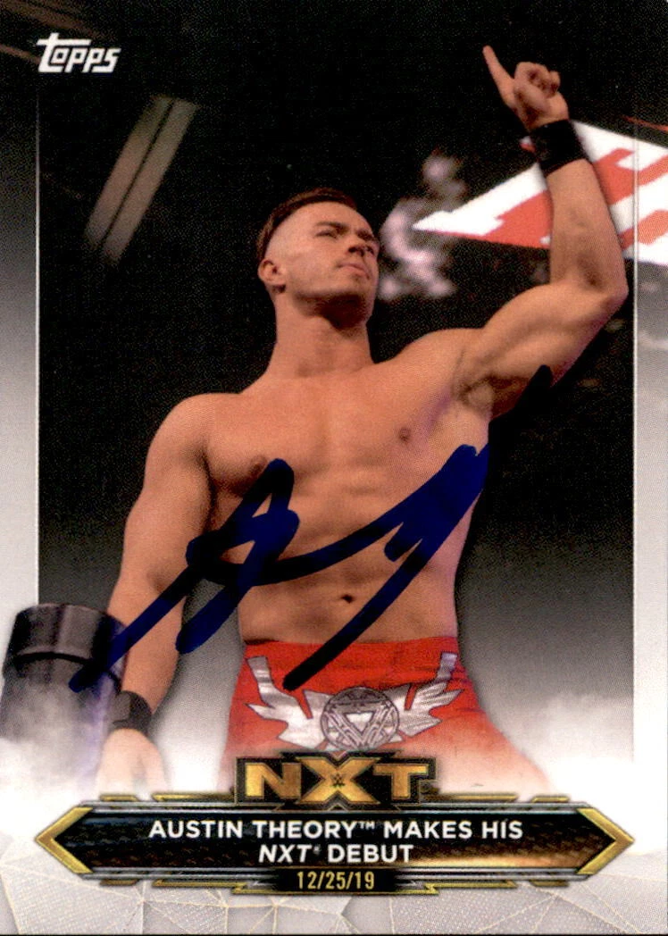 Austin Theory Signed 2020 Topps WWE NXT Card #76
