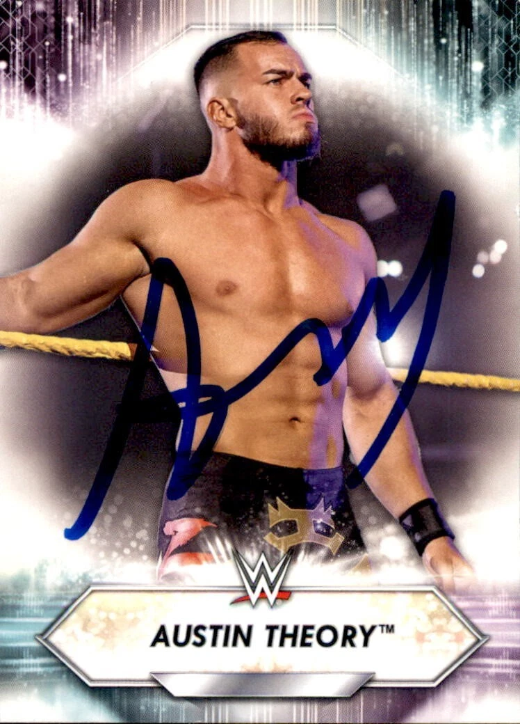 Austin Theory Signed 2021 Topps WWE NXT Card #170
