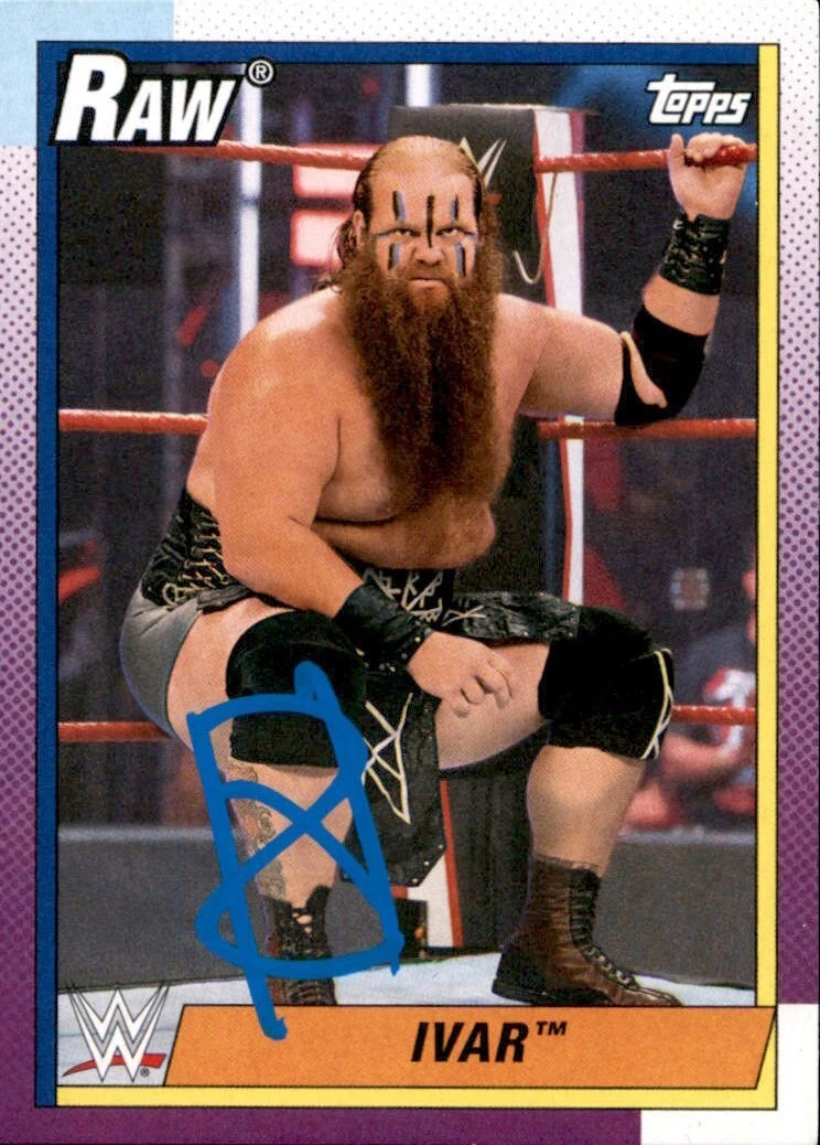 Ivar Signed 2021 Topps WWE Raw Card #18
