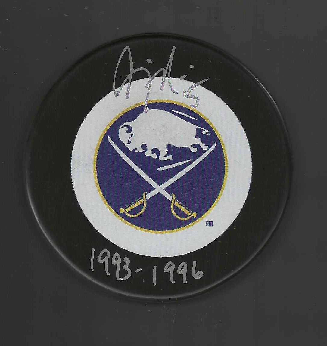 Craig Muni Signed & Inscribed Buffalo Sabres Puck
