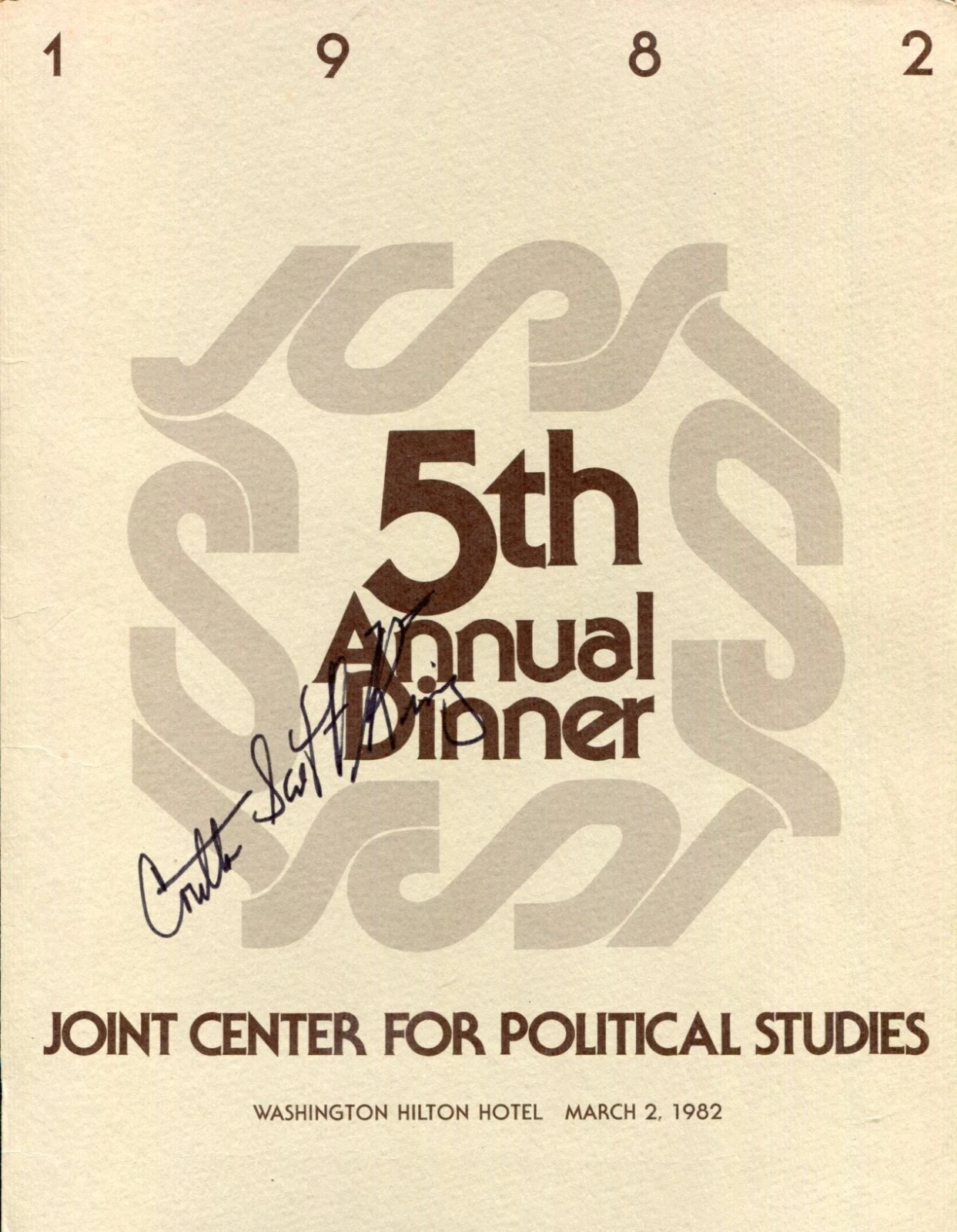 Coretta Scott King Civil Rights Wife MLK Martin Luther Signed Autograph Program
