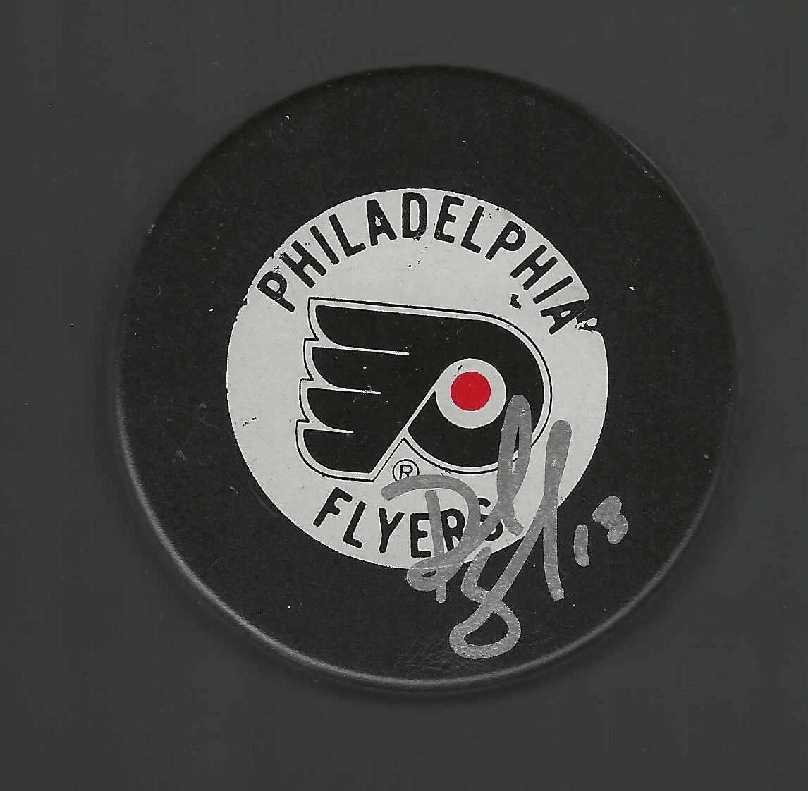 Dave Michayluk Signed Philadelphia Flyers Trench Puck
