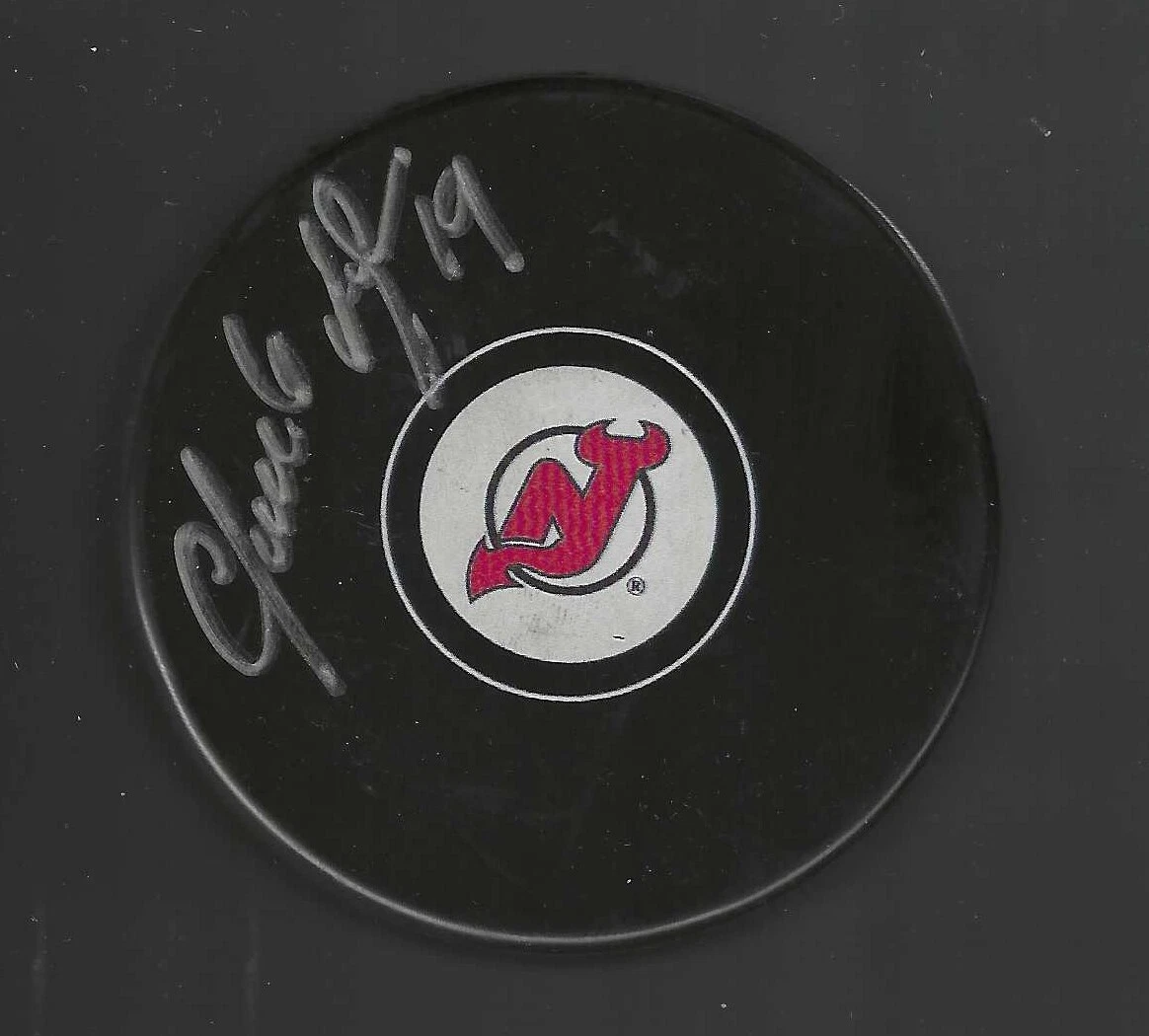 Claude Vilgrain Signed New Jersey Devils Puck
