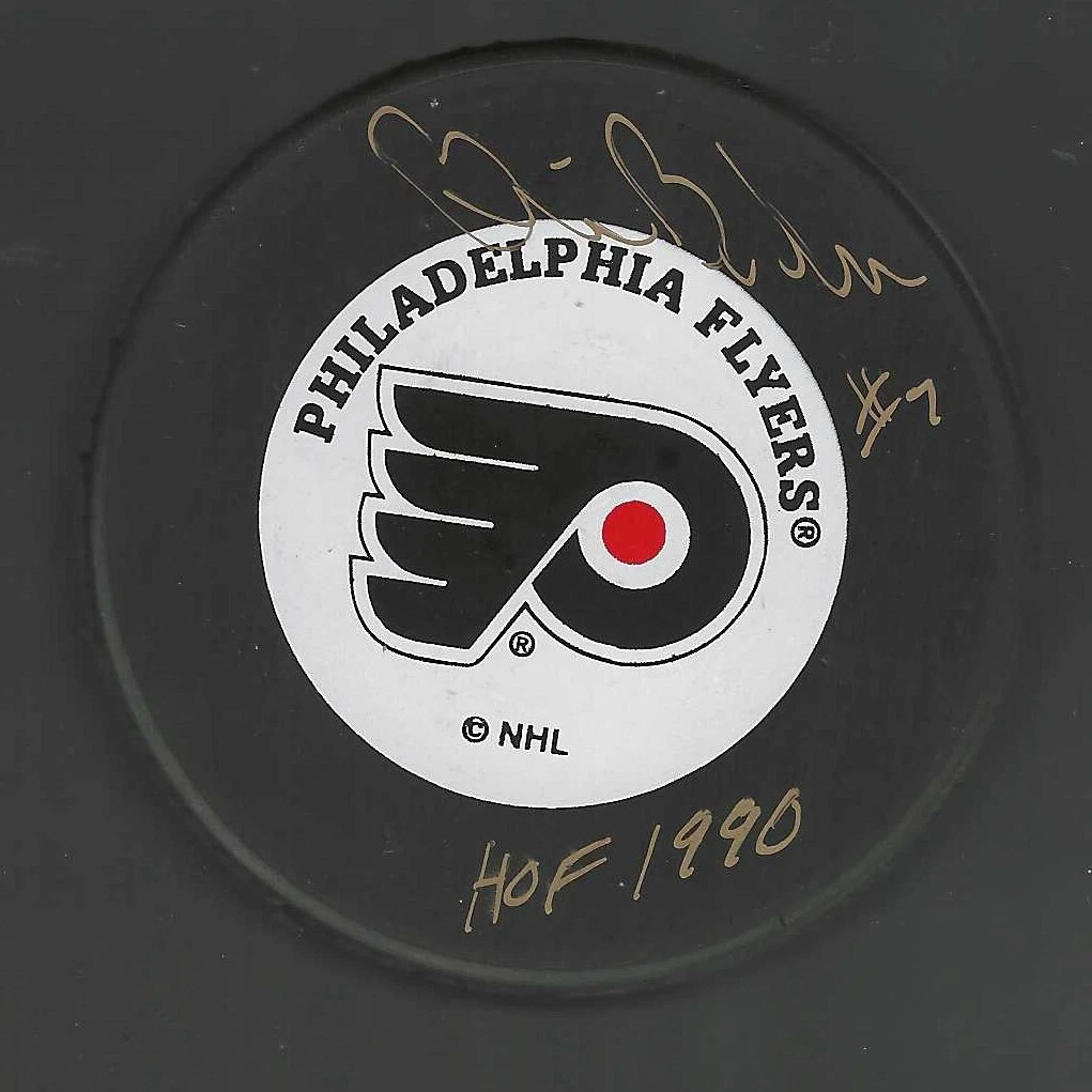 Bill Barber Signed & Inscribed Philadelphia Flyers Trench Puck
