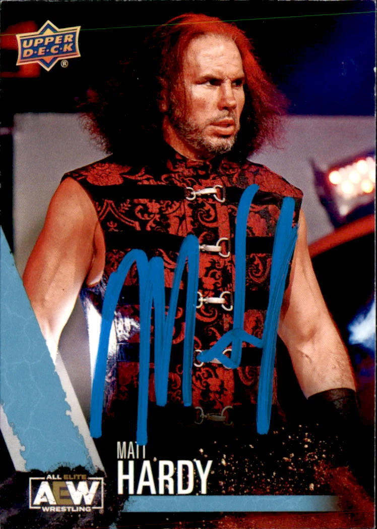 Matt Hardy Signed 2021 Upper Deck AEW Card #92
