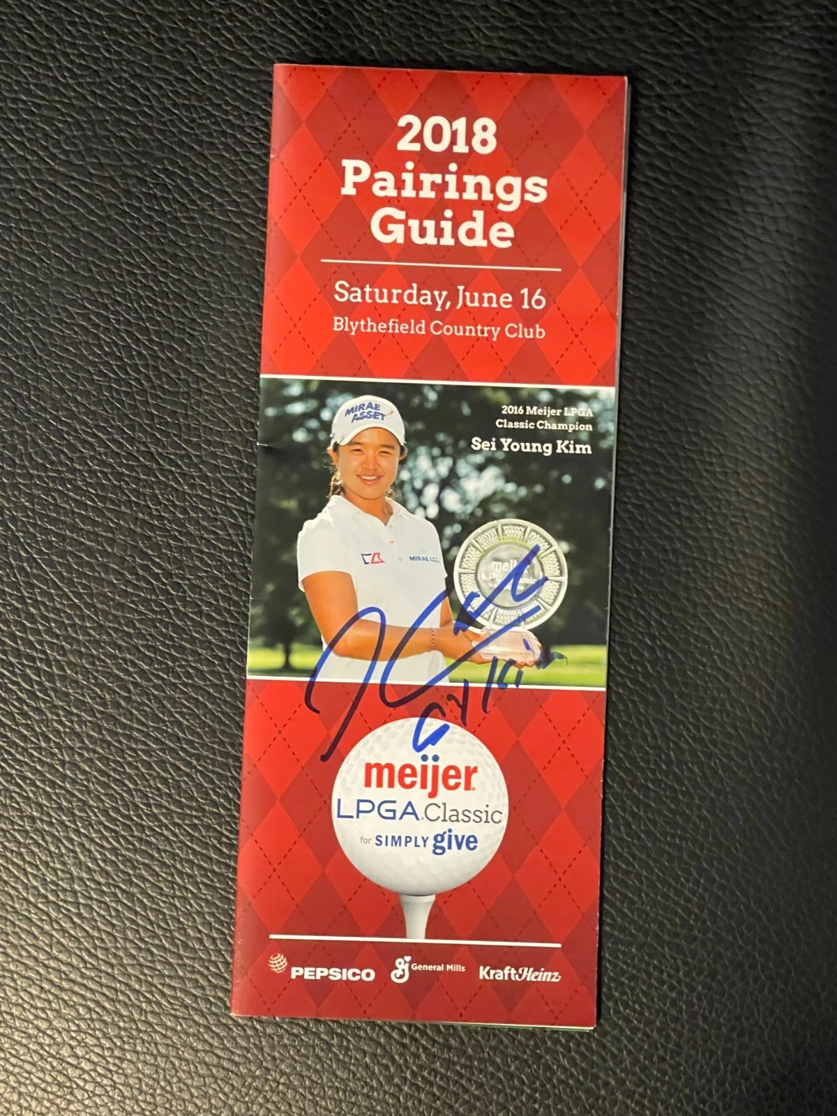 Sei Young Kim Signed 2018 Meijer LPGA Classic Pairings Guide
