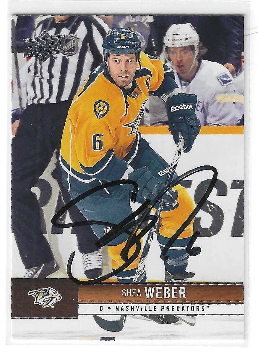 Shea Weber Signed 2012/13 Upper Deck Card #98 Nashville Predators
