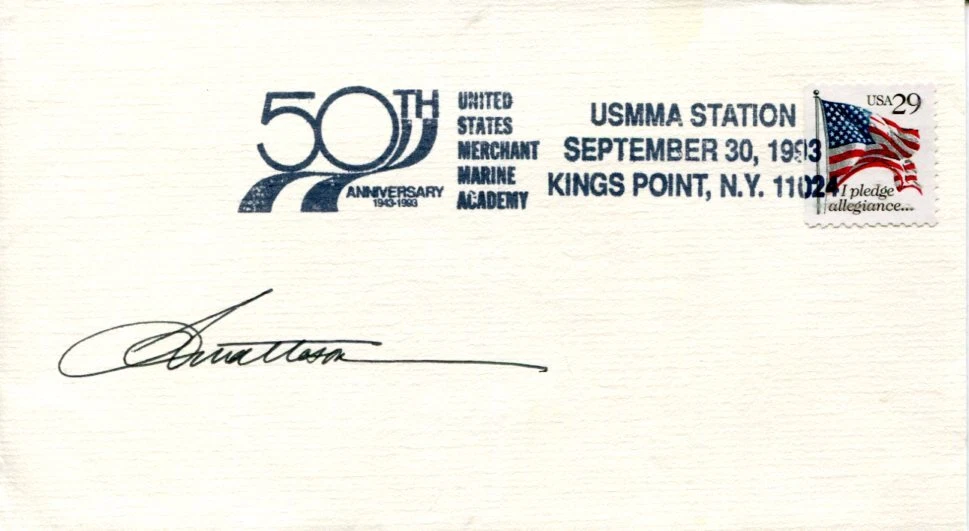 Admiral Thomas Matteson Superintendent Coast Guard Merchant Marine Signed FDC
