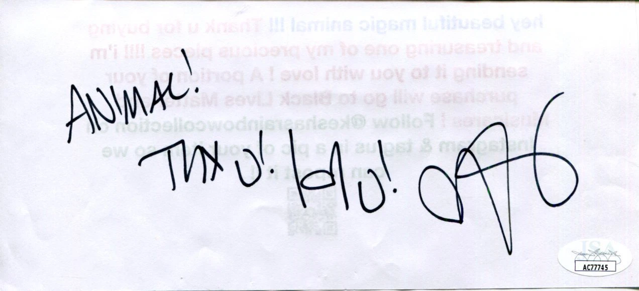 Kesha Tik Tok Timber Your Love Is My Drug Singer Sexy Signed Autograph Note JSA
