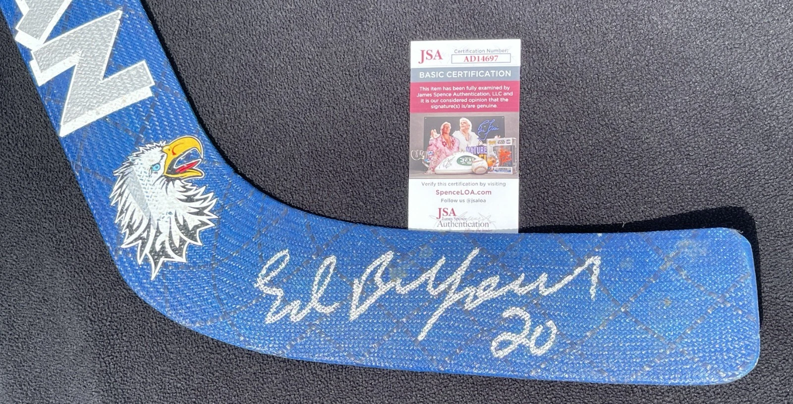 Ed Belfour Signed Toronto Maple Leafs Game Issued Christian Stick JSA COA
