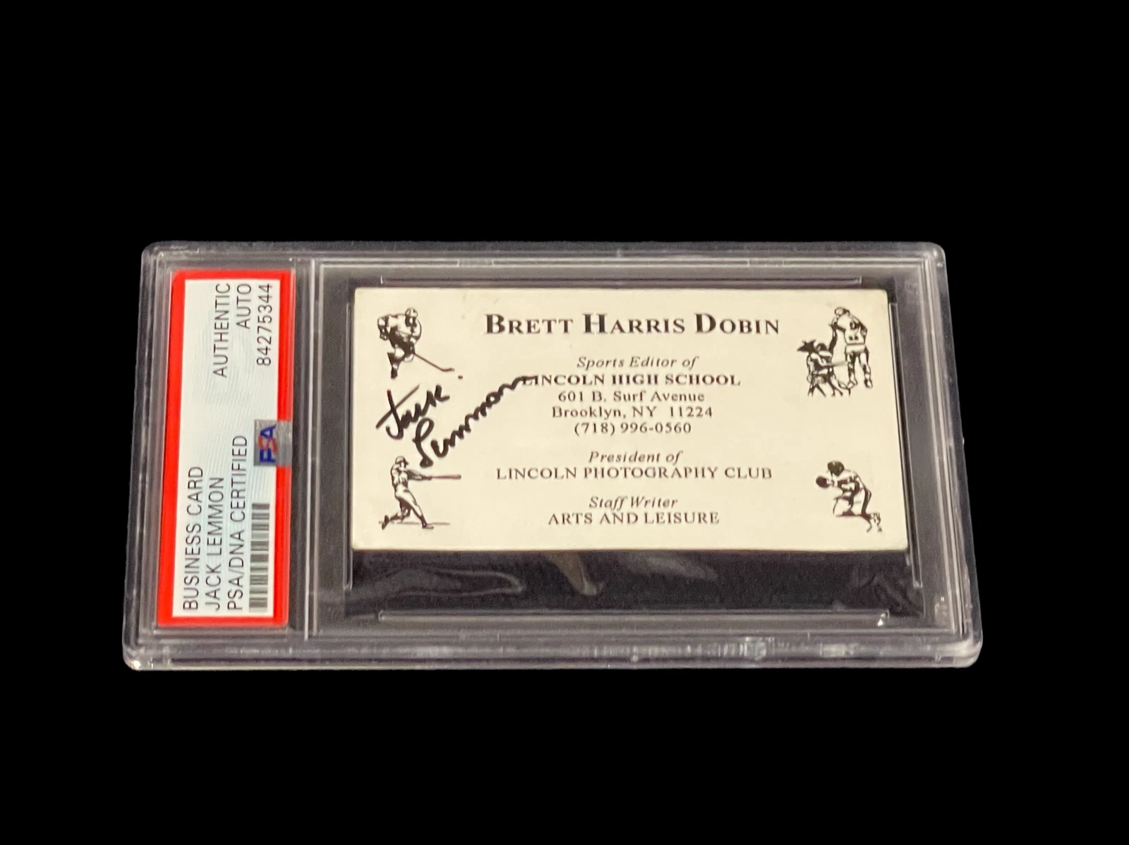 Jack Lemmon Some Like It Hot Glengarry Glen Ross Signed Autograph PSA DNA Slab

