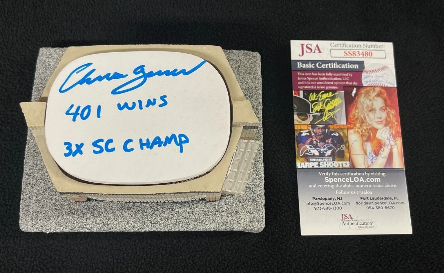 Chris Osgood Signed Inscribed Replica Detroit Red Wings Joe Louis Arena JSA COA
