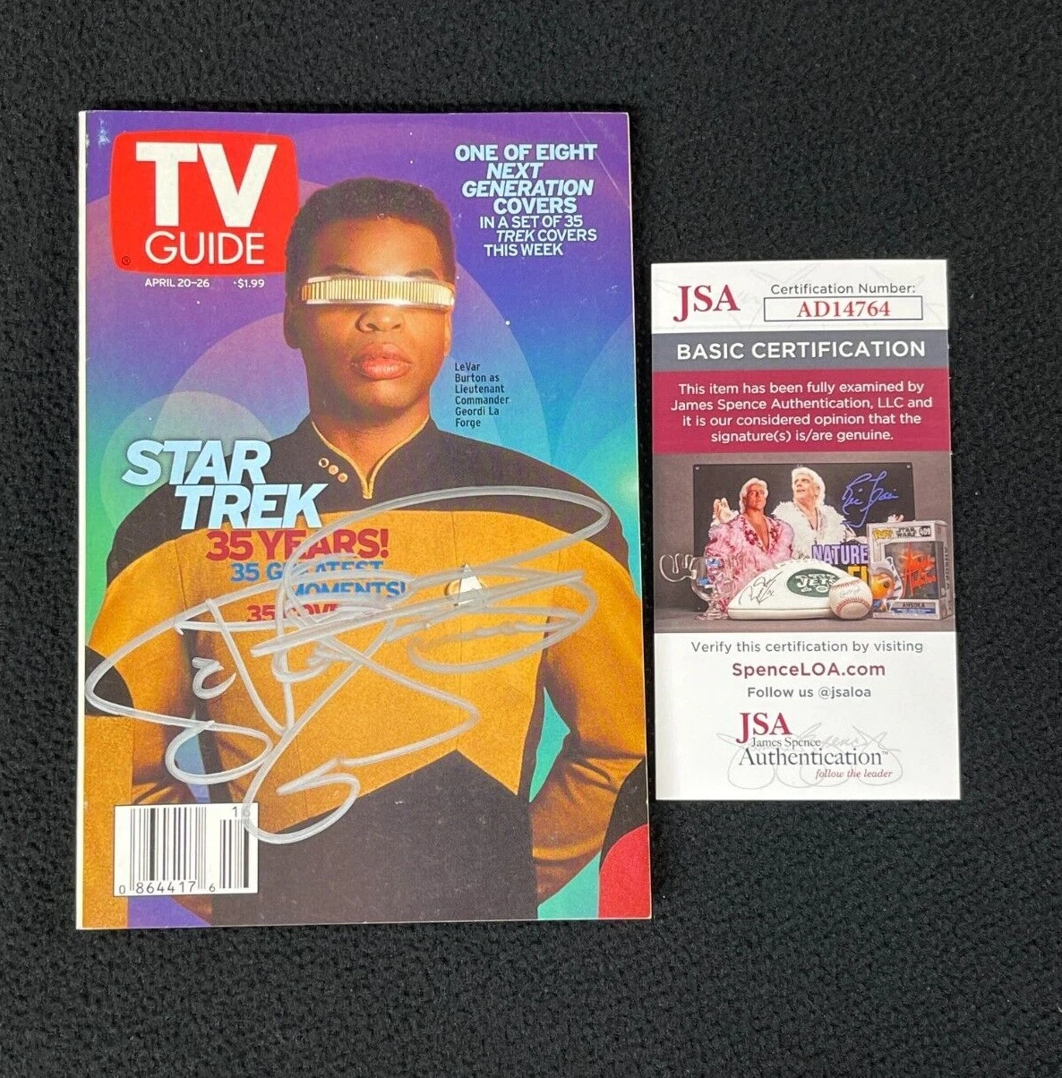 LeVar Burton Signed Star Trek The Next Generation 