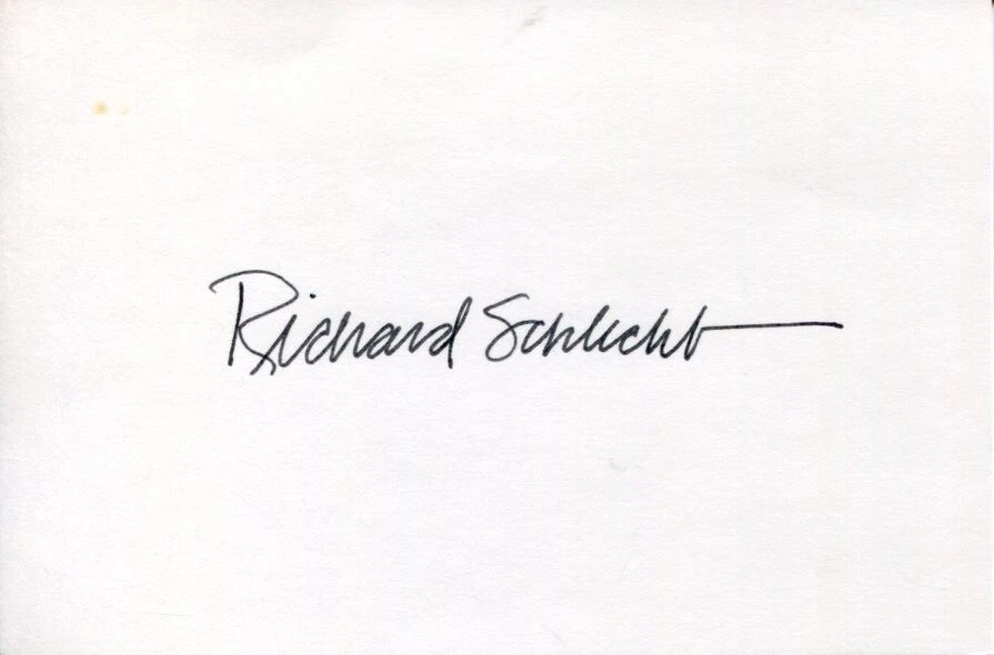 Richard Schlecht Famous Artist Painter Illustrator Signed Autograph
