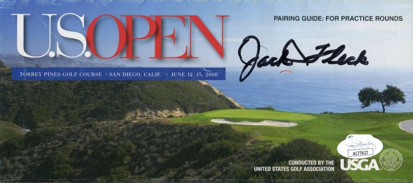Jack Fleck PGA Golf Signed Autograph US Open Champ Pairing Sheet JSA
