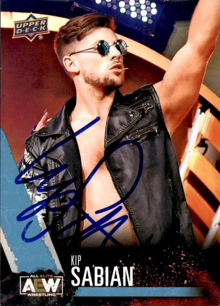Kip Sabian Signed 2021 Upper Deck AEW Card #43 All Elite Wrestling
