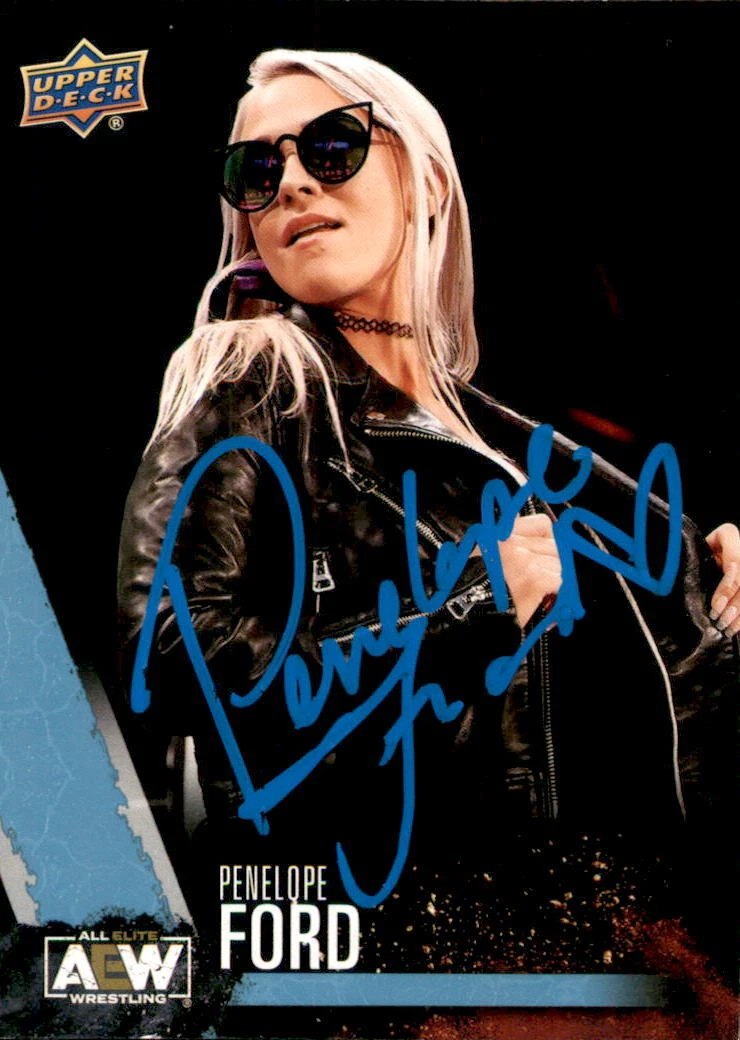 Penelope Ford Signed 2021 Upper Deck AEW Card #6 All Elite Wrestling
