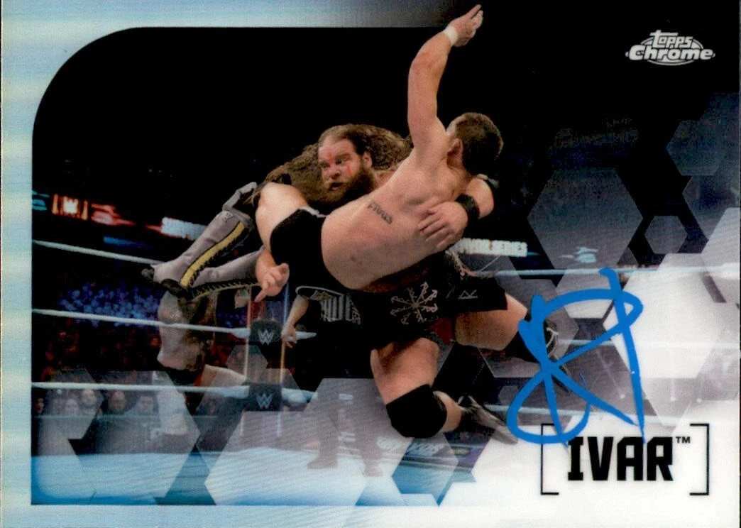 Ivar Signed 2020 Topps WWE Chrome Refractor Card #29
