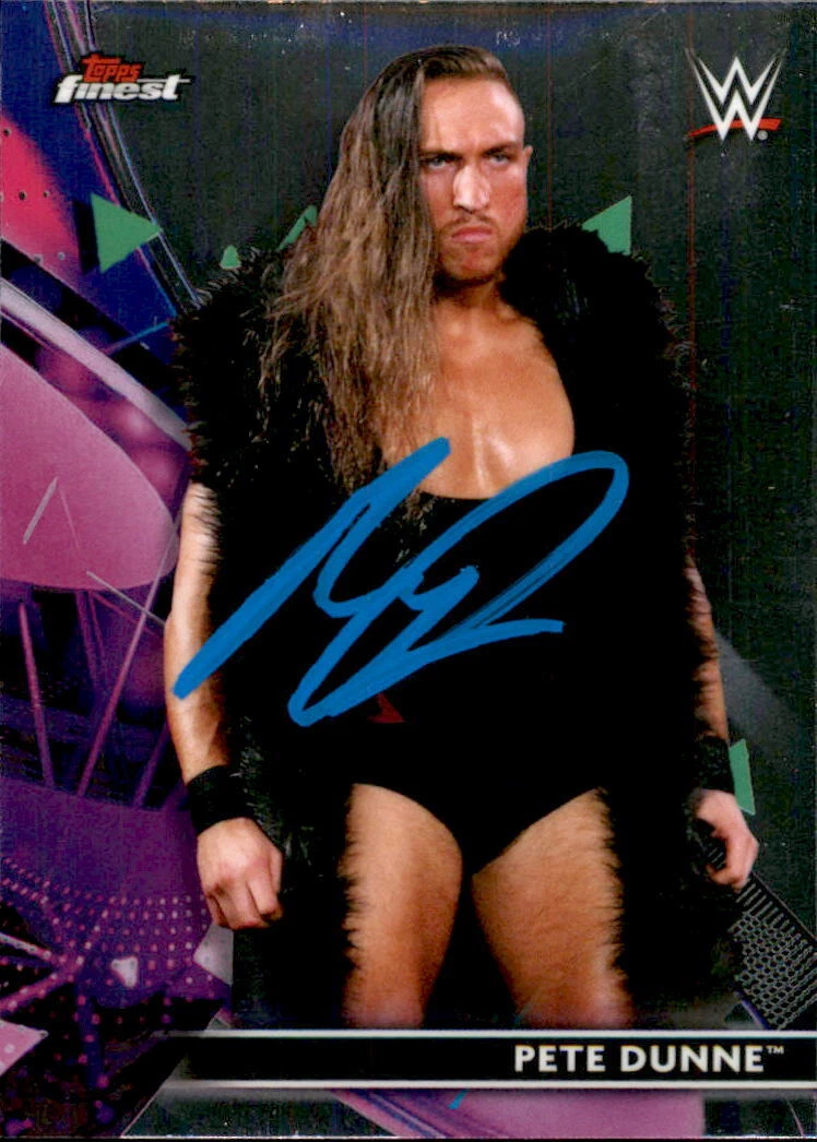 Pete Dunne Signed 2021 Topps Finest WWE NXT Card #92
