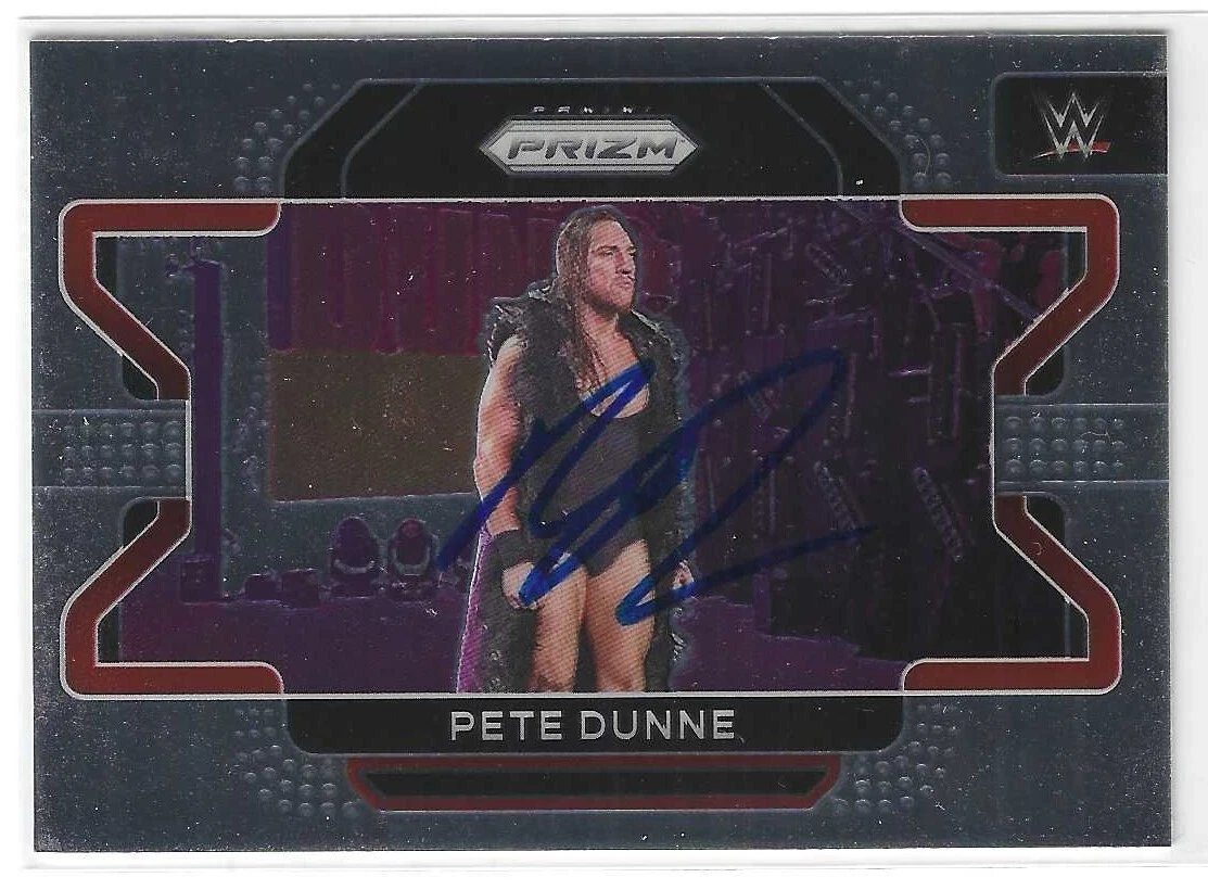 Pete Dunne Signed 2022 Panini Prizm WWE Card #68

