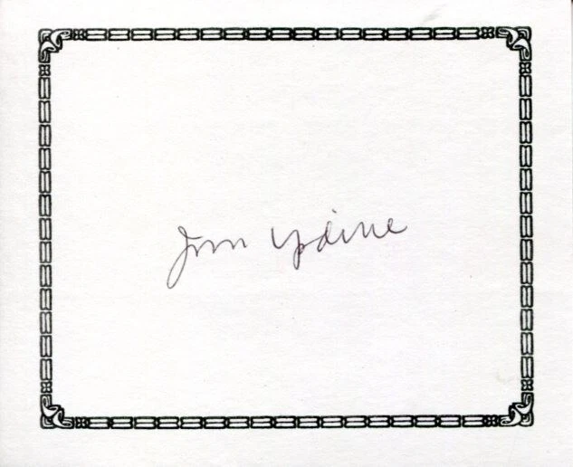 John Updike Pulitzer Prize Winner Author Rare Signed Autograph Bookplate
