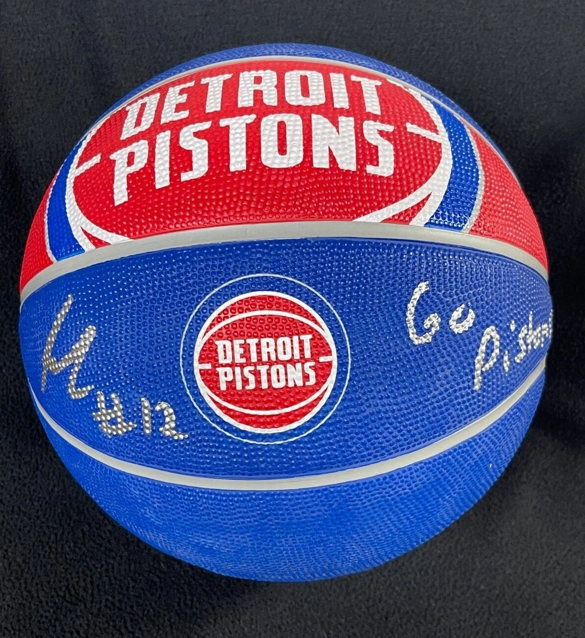 Isaiah Livers Signed & Double Inscribed Detroit Pistons Basketball JSA LOA COA
