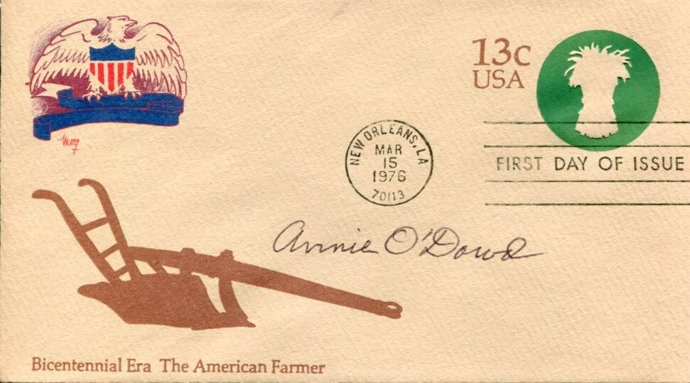 Anna O'Dowd AAGPBL Rockford Peaches Ladies Baseball Signed Autograph FDC
