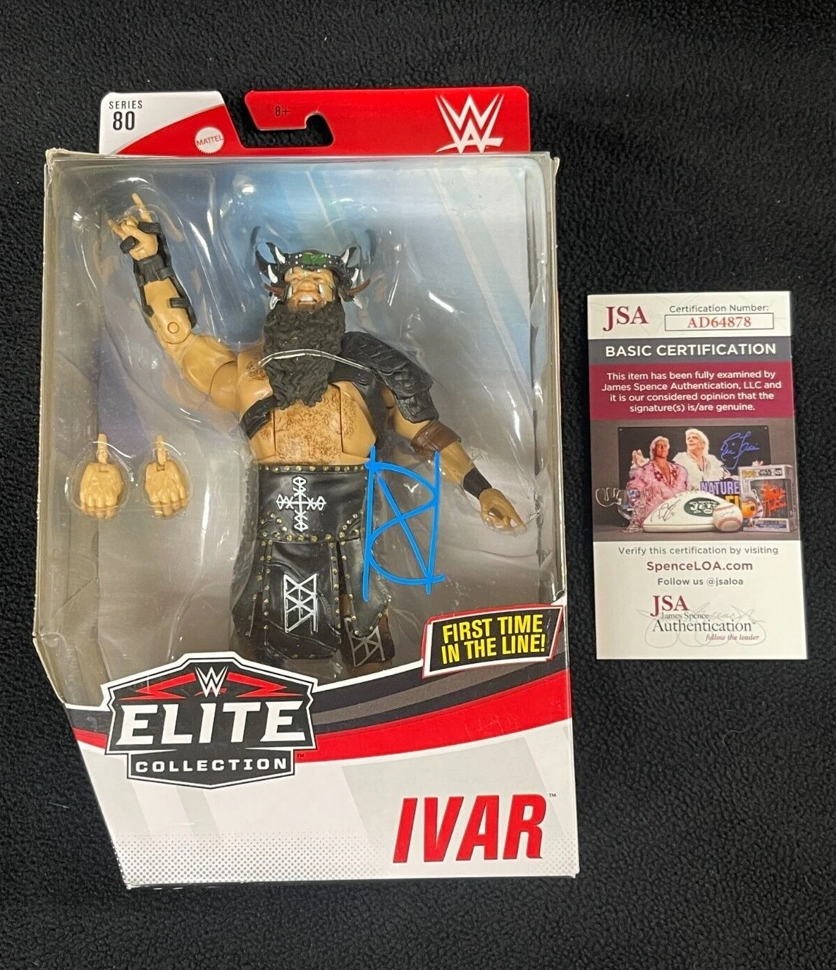 Ivar Signed WWE Elite Action Figure Series 80 JSA COA Viking Raiders
